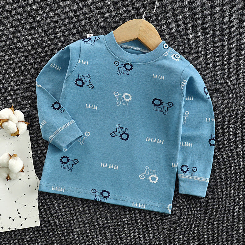 Dropshipping children's spring/autumn long-sleeve t-shirt, baby pure cotton undershirt, korean style infant top for boys and girls