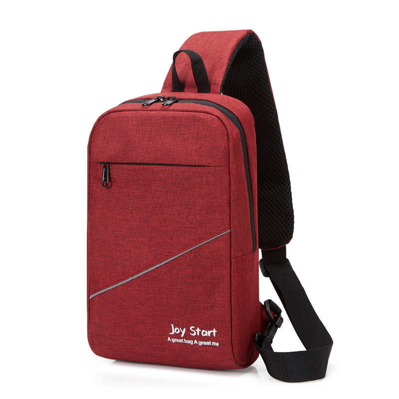 Factory Goods Cross-border New Men's Breast Bag Leisure Travel Shoulder Bag Outdoor Portable Cycling Oblique Span Bag One piece will be sent on behalf of others.