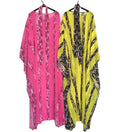 supply: chiffon loose fit crew neck batwing sleeve belted digital print comfortable cool cover-up dress