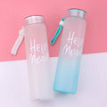 Portable colorful tumbler gradient glass cup frosted gift promotional water bottle custom logo printing