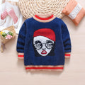 kids' winter new korean style long-sleeve girls' sweater - round neck pullover mink cashmere cartoon knitwear
