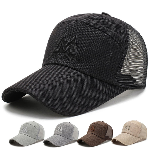 Hat spring and summer men's and women's baseball cap mesh sun hat outdoor sunscreen breathable casual cap