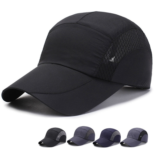 Hat Summer Men's Sun Hat Korean Baseball Cap Quick Drying Mesh Breathable Hat Sun Cap Printed Logo
