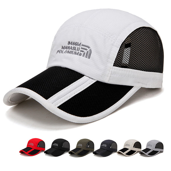 Cross-border new products mesh foldable baseball hat men and women spring and summer outdoor sunshade sunscreen cap printed logo