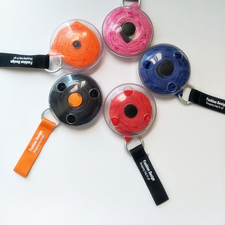 eco-friendly reusable portable foldable extendable round shopping bag multifunctional storage bag rotating tray