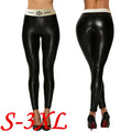 Wish  hot-selling letter belt pu leather pants women's cross-border bestseller leggings high-waisted women's pants plus size