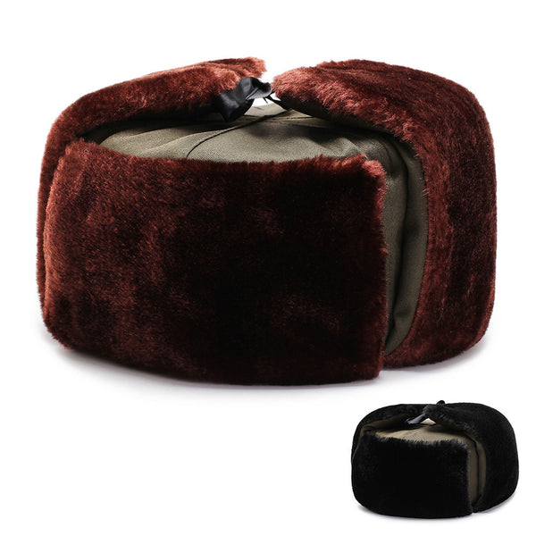 Lei Feng hat men's winter middle-aged and elderly ear protection windproof and cold hat Northeast thickened warm outdoor riding cotton hat