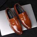 Men's plus size leather shoes - amazon, wish, lazada - korean style slip-on casual shoes - dropshipping available