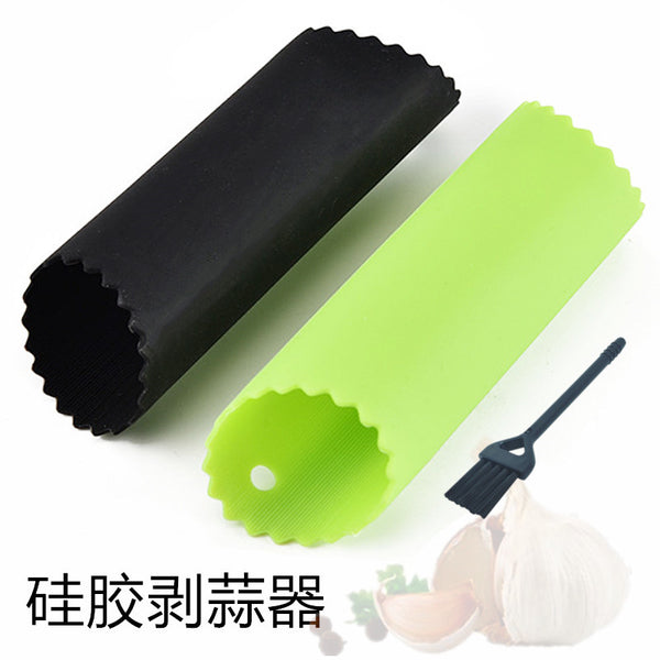 Silicone garlic peeler, garlic manual peeler, silicone garlic peeler, garlic clothes removal tool, with garlic press