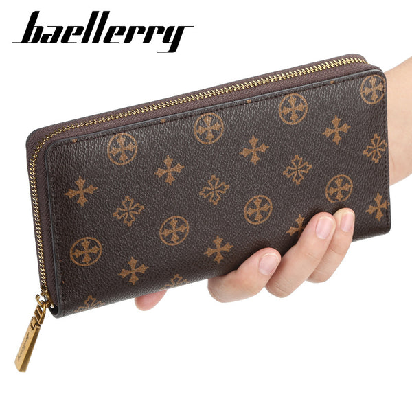 Women's wallet long baellerry European and American business multi-functional women's clutch bag retro zipper handbag explosion