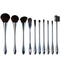 (clearance sale) stemmed glasses - gunmetal - brown base with black top, set of 10 + opp packaging