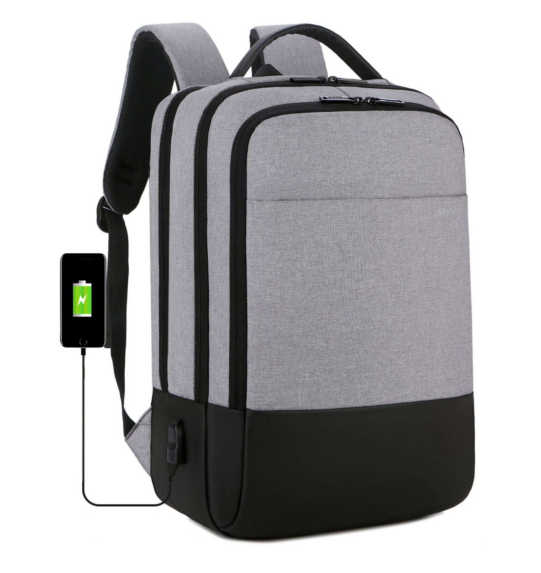Cross-border computer backpack men's schoolbag fashion trend youth simple travel multi-functional charging college student backpack