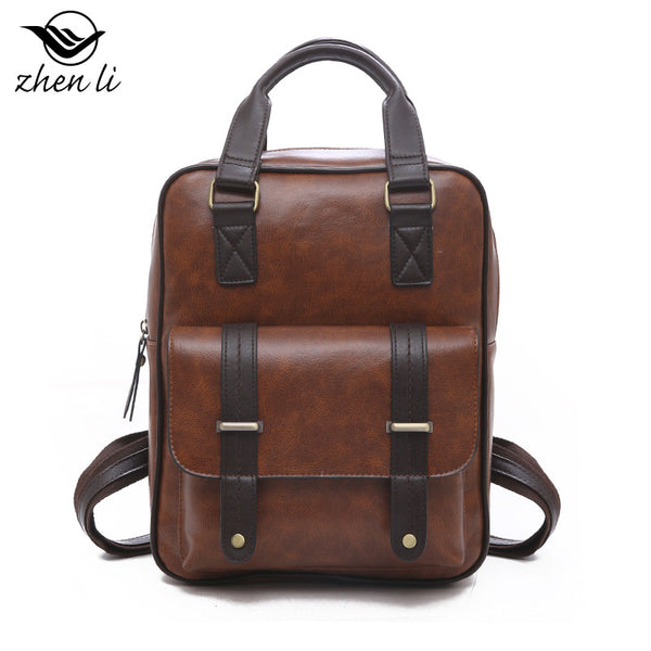 Zhenli bag niche design backpack women's shoulder fashion, retro style baguette bag small bag, Baigou bag