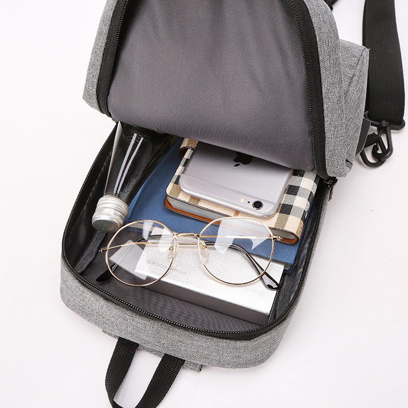 Factory Goods Cross-border New Men's Breast Bag Leisure Travel Shoulder Bag Outdoor Portable Cycling Oblique Span Bag One piece will be sent on behalf of others.