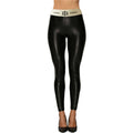 Wish  hot-selling letter belt pu leather pants women's cross-border bestseller leggings high-waisted women's pants plus size