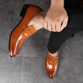 Men's plus size leather shoes - amazon, wish, lazada - korean style slip-on casual shoes - dropshipping available