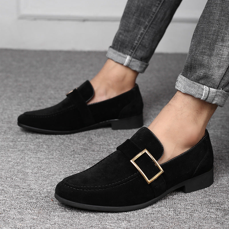Springnew arrival leather shoesmencasual shoes frosted slip-on driving shoes plus size beanie shoes dropshipping