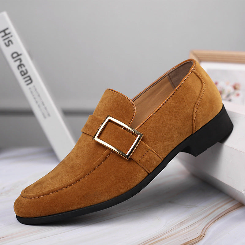 Springnew arrival leather shoesmencasual shoes frosted slip-on driving shoes plus size beanie shoes dropshipping