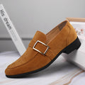 Springnew arrival leather shoesmencasual shoes frosted slip-on driving shoes plus size beanie shoes dropshipping