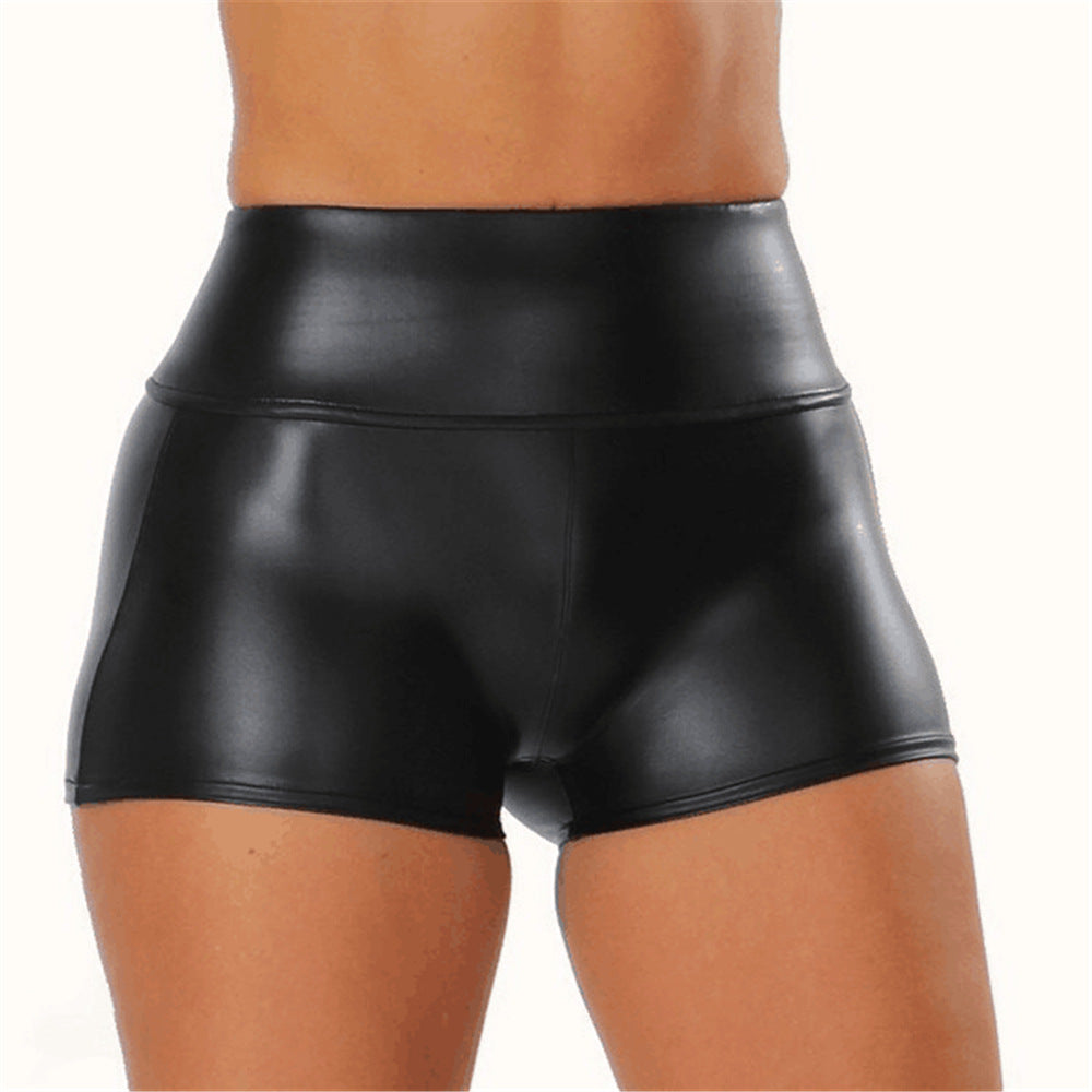 Wish  hot-selling sexy pu leather shorts for women, new cross-border nightclub shorts, leather pants, women's hot pants, leggings