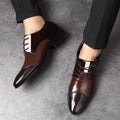 Spring new arrival: plus-size casual leather shoes for men - business formal dress shoes, lace-up, british style wedding shoes - dropshipping available