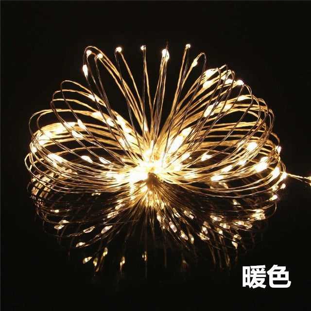 Button battery copper wire light led small light string gift box cake baking bouquet color light with copper wire flash wholesale