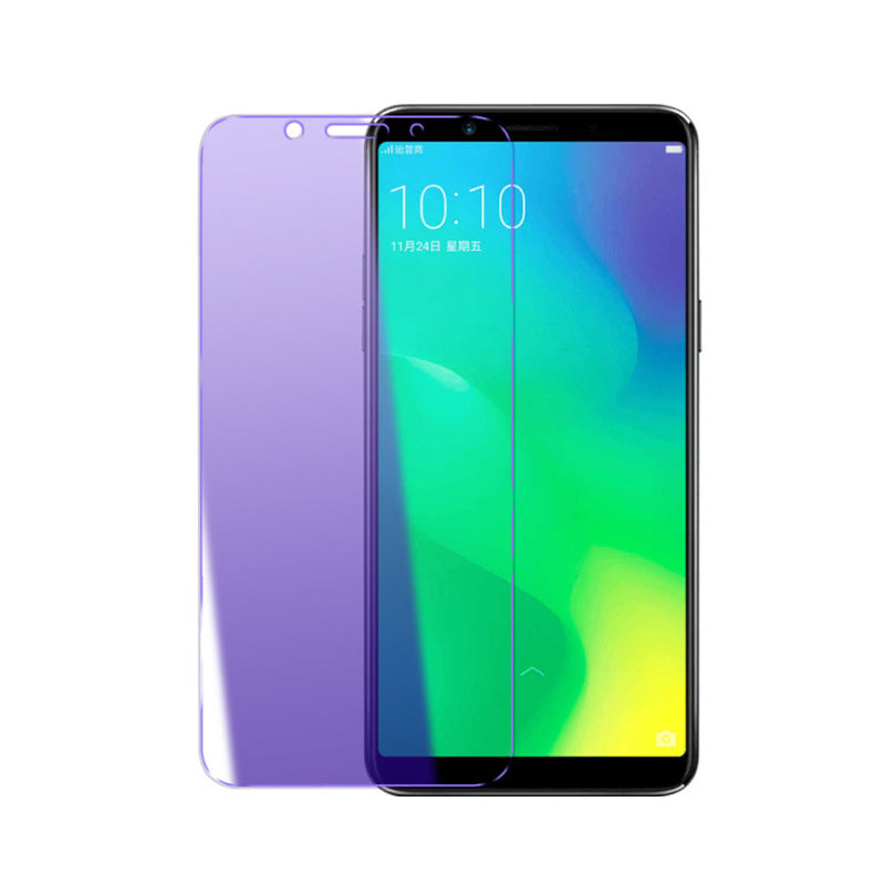 Suitable for redmi note9pro full screen purple glass tempered film xiao mi cc9 mobile phone protective film full screen