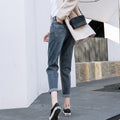 Nine-point jeans for women, hot-selling new arrival harem pants, k-stylehigh waistslimming lookloose dad pants jeans