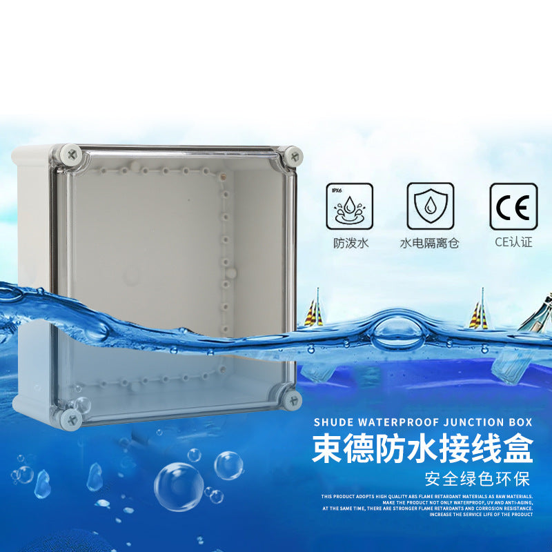 Outdoor waterproof junction box Transparent plastic IP67 cable Power box Instrument cable box Customized opening
