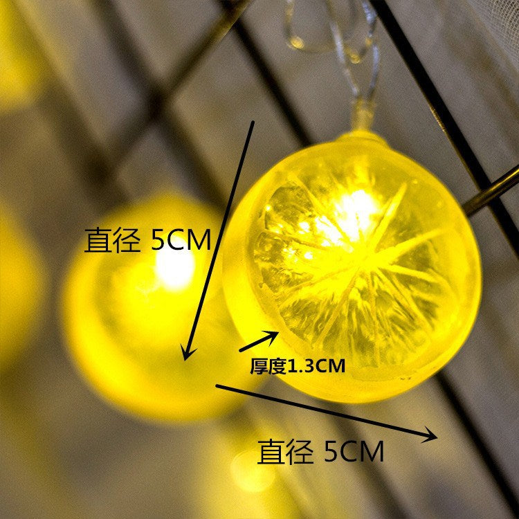 LED lemon slices color flashing orange ins girl style room decoration small fruit lights decoration manufacturer