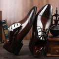Spring new arrival: plus-size casual leather shoes for men - business formal dress shoes, lace-up, british style wedding shoes - dropshipping available