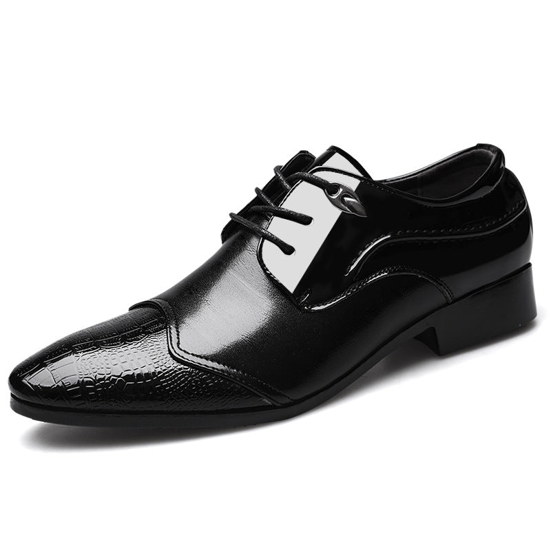 Spring new arrival: plus-size casual leather shoes for men - business formal dress shoes, lace-up, british style wedding shoes - dropshipping available