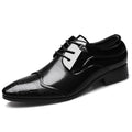 Spring new arrival: plus-size casual leather shoes for men - business formal dress shoes, lace-up, british style wedding shoes - dropshipping available