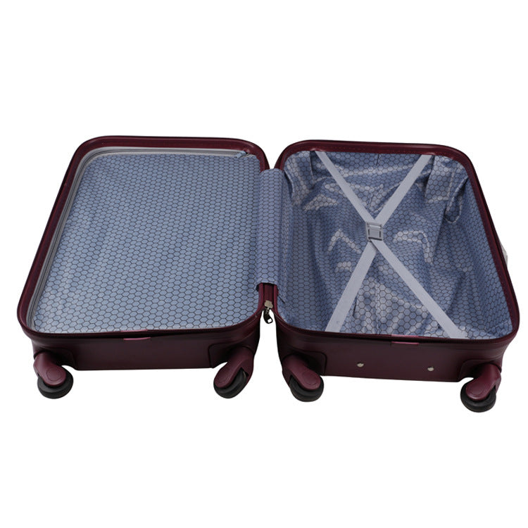 Cross-border  ABS material boarding case gift travel password box strong waterproof universal wheel trolley case color scheme