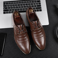Spring new arrival: plus-size men's leather dress shoes - business formal, lace-up casual shoes - dropshipping available