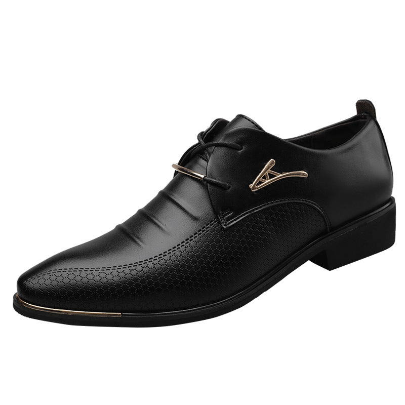 Spring new arrival: plus-size men's leather dress shoes - business formal, lace-up casual shoes - dropshipping available
