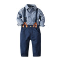 Exportfashionautumchildren's clothing blue bag butt strap pants kids outwear trendy baby suit dress