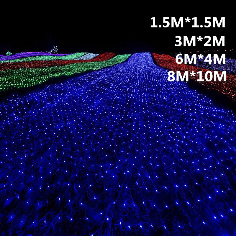Lighting Indoor net LED fishing net light Outdoor courtyard lawn grid decorative light Gypsy lights string