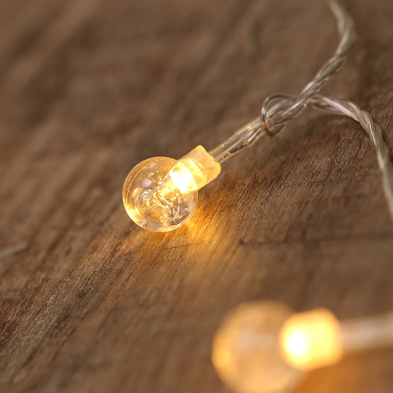 Bubble ball light string LED Christmas light wedding party bedroom decoration round ball small lights flashing light string atmosphere