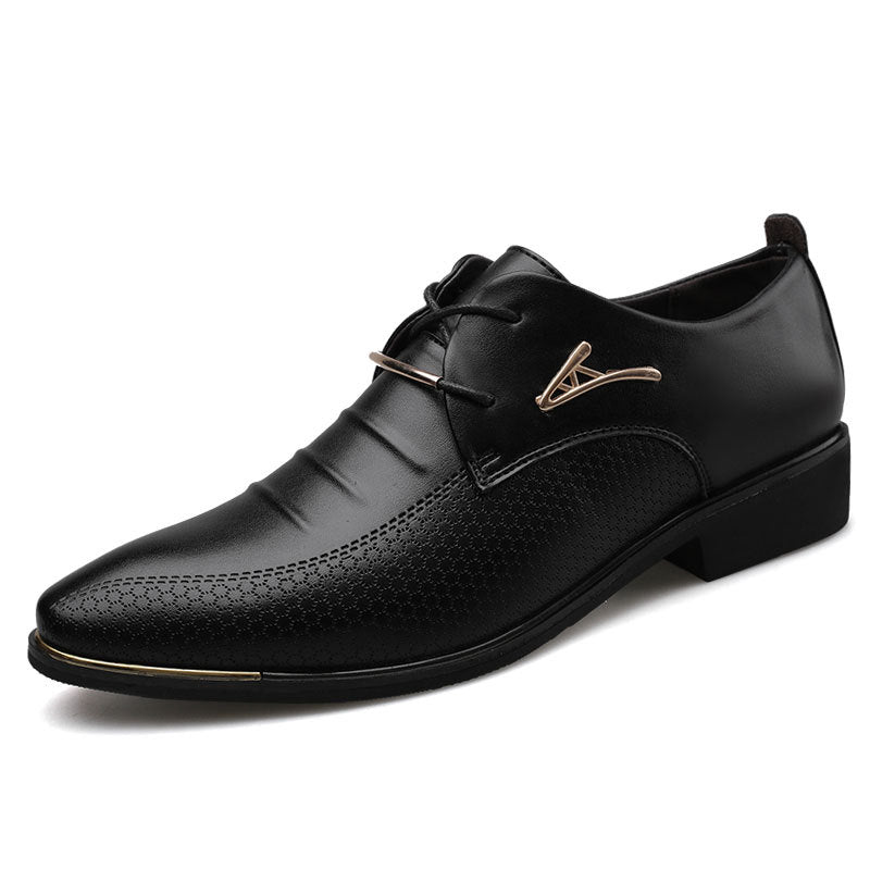 Spring new arrival: plus-size men's leather dress shoes - business formal, lace-up casual shoes - dropshipping available