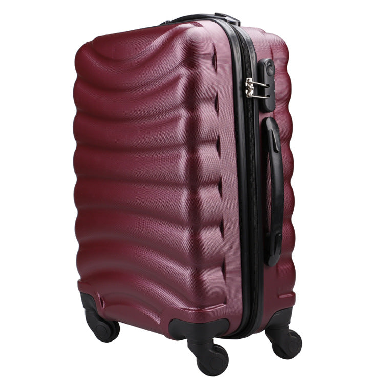 Cross-border ABS material business boarding case, gift-giving travel password box, strong waterproof universal wheel trolley case wholesale