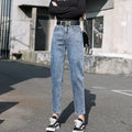 Nine-point jeans for women, hot-selling new arrival harem pants, k-stylehigh waistslimming lookloose dad pants jeans