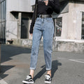 Nine-point jeans for women, hot-selling new arrival harem pants, k-stylehigh waistslimming lookloose dad pants jeans