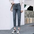 Nine-point jeans for women, hot-selling new arrival harem pants, k-stylehigh waistslimming lookloose dad pants jeans