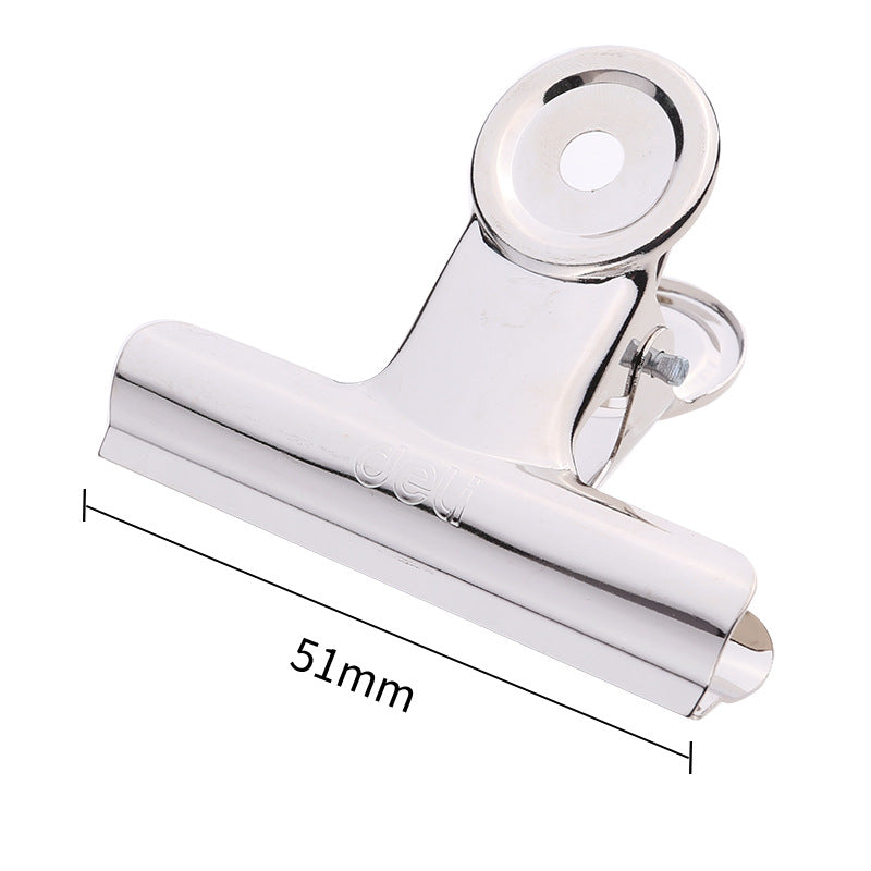 Deli 9523 ticket clip, financial round ticket clip material clip, iron clip 6 pcs/pack 51mm ticket clip