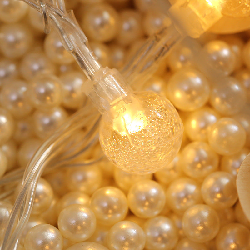 Bubble ball light string LED Christmas light wedding party bedroom decoration round ball small lights flashing light string atmosphere