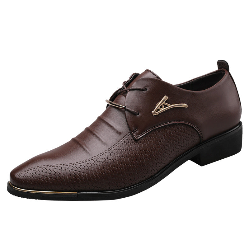 Spring new arrival: plus-size men's leather dress shoes - business formal, lace-up casual shoes - dropshipping available