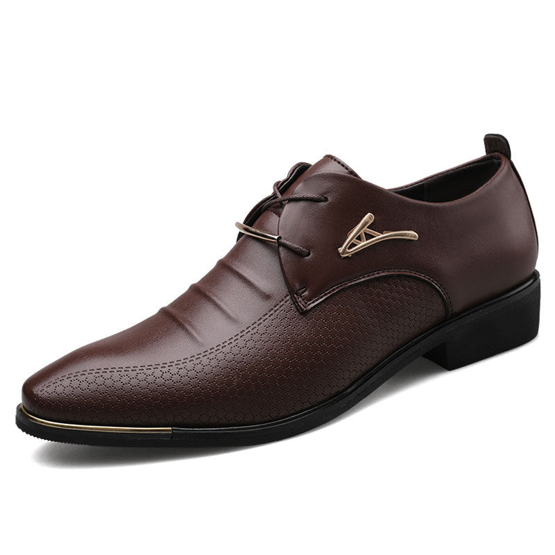 Spring new arrival: plus-size men's leather dress shoes - business formal, lace-up casual shoes - dropshipping available