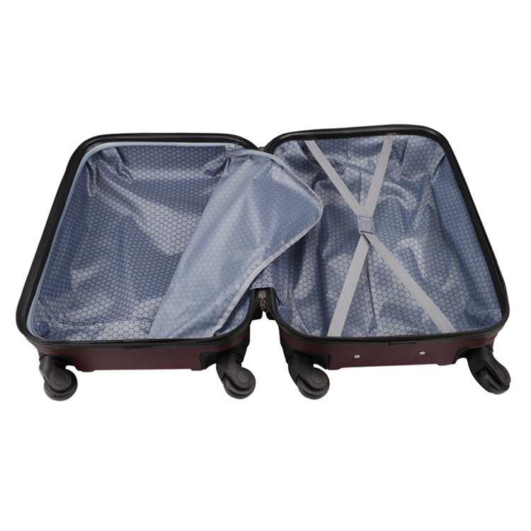 Cross-border ABS material business boarding case, gift-giving travel password box, strong waterproof universal wheel trolley case wholesale