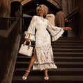 2025 spring new arrivals: european and american style embroidered dresses, white tassel gowns, amazon lace dresses